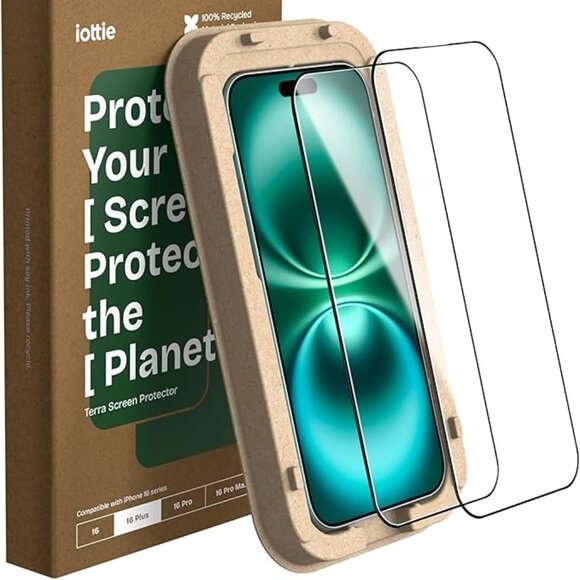 iPhone 16 Plus Screen Protectors | 2-Pack, 9H Tempered Glass, Easy Install - Picture 1 of 7